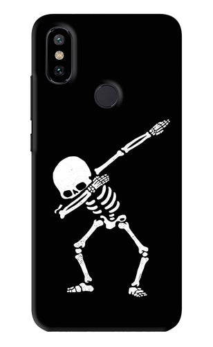 Dabbing Skeleton Art Xiaomi Redmi Mi A2 Back Skin Wrap