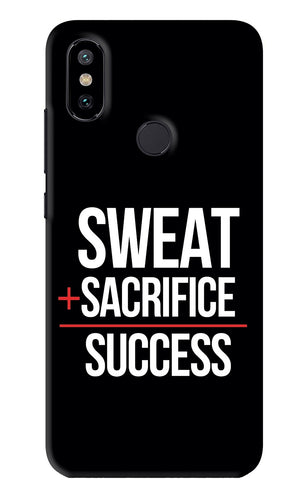 Sweat Sacrifice Success Xiaomi Redmi Mi A2 Back Skin Wrap