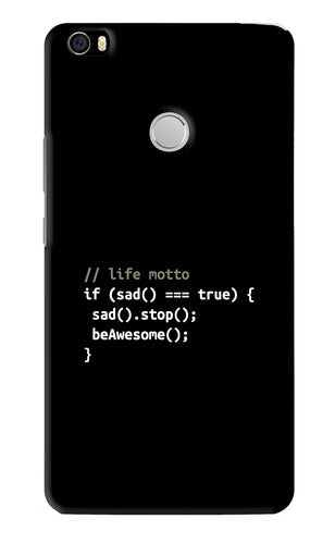 Life Motto Code Xiaomi Redmi Mi Max Back Skin Wrap