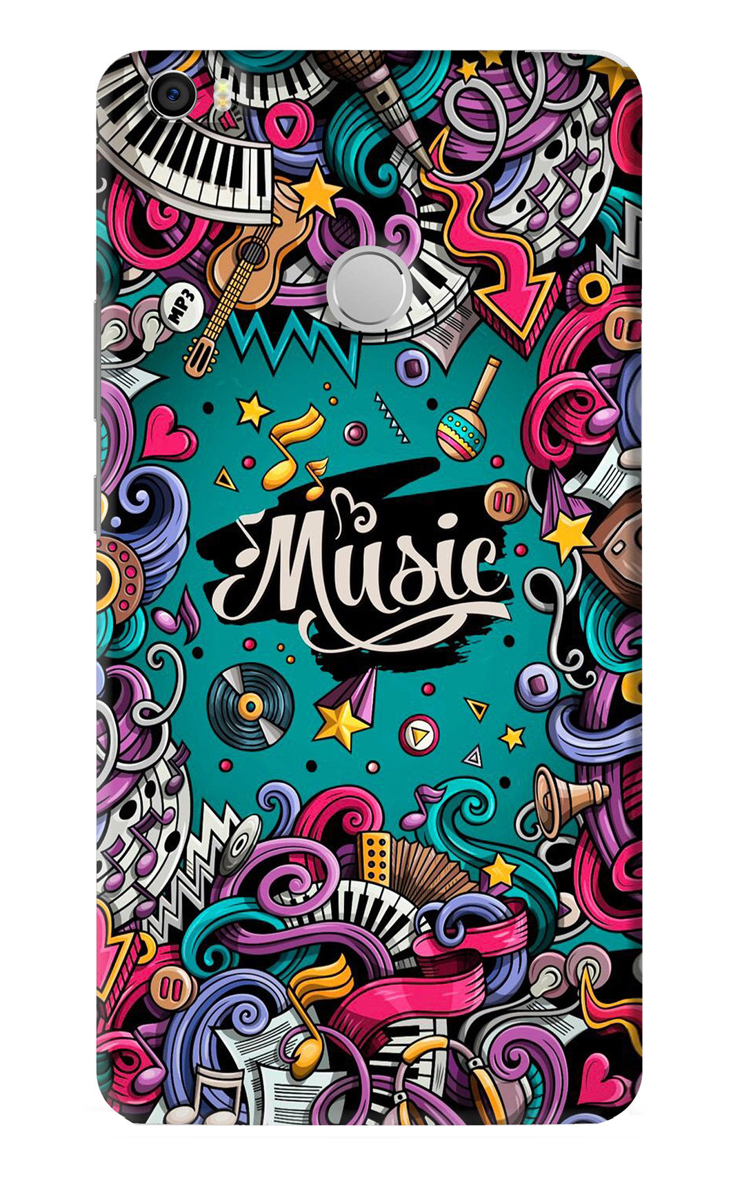 Music Graffiti Xiaomi Redmi Mi Max Back Skin Wrap