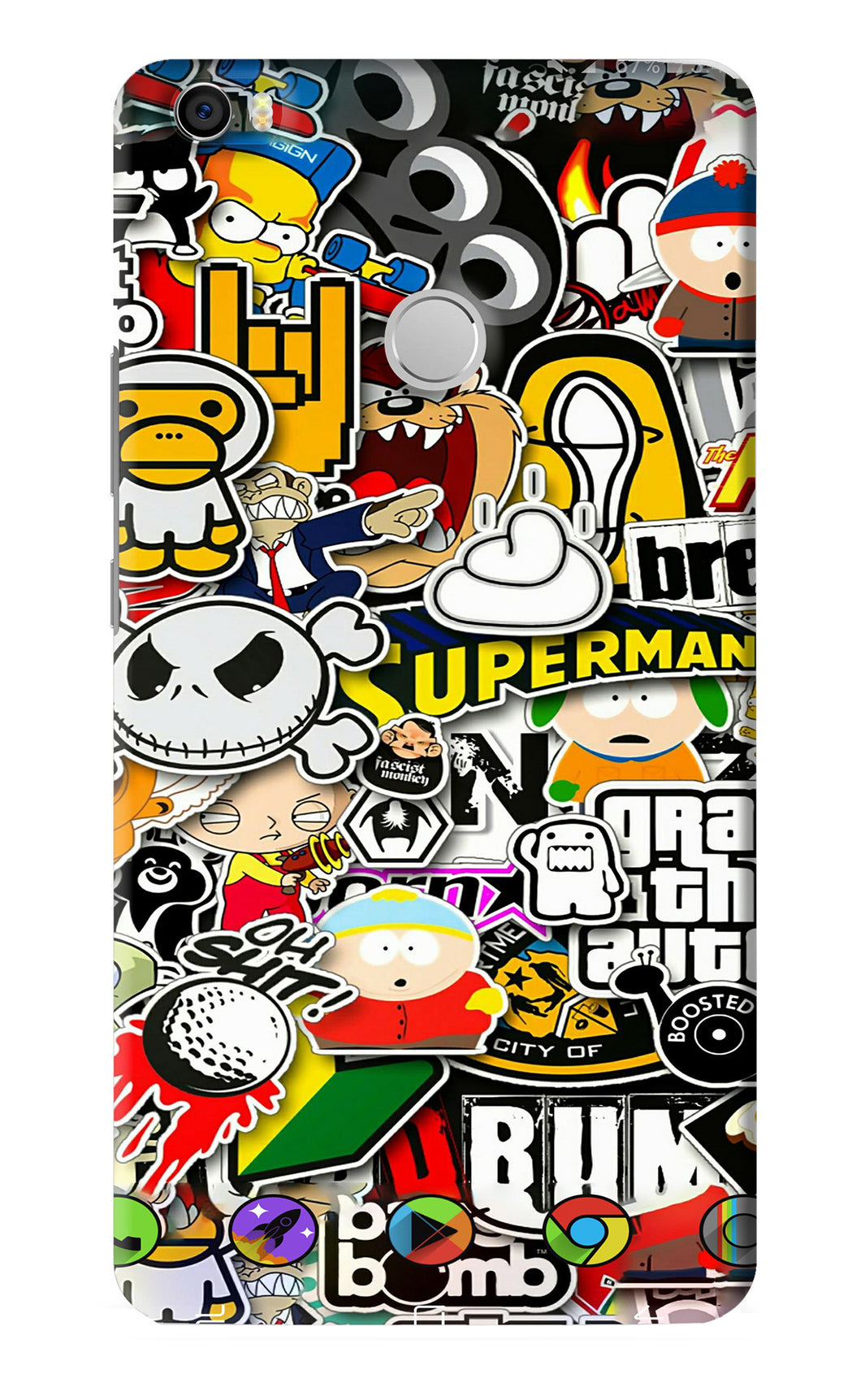 Sticker Bomb Xiaomi Redmi Mi Max Back Skin Wrap