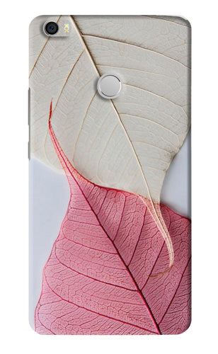 White Pink Leaf Xiaomi Redmi Mi Max Back Skin Wrap