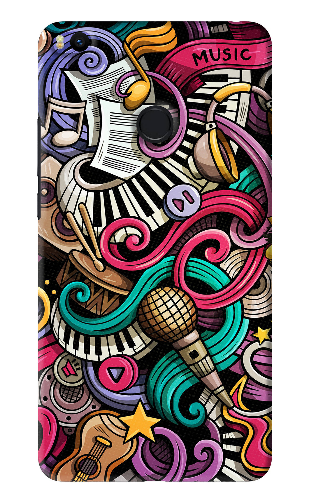 Music Abstract Xiaomi Redmi Mi Max 2 Back Skin Wrap