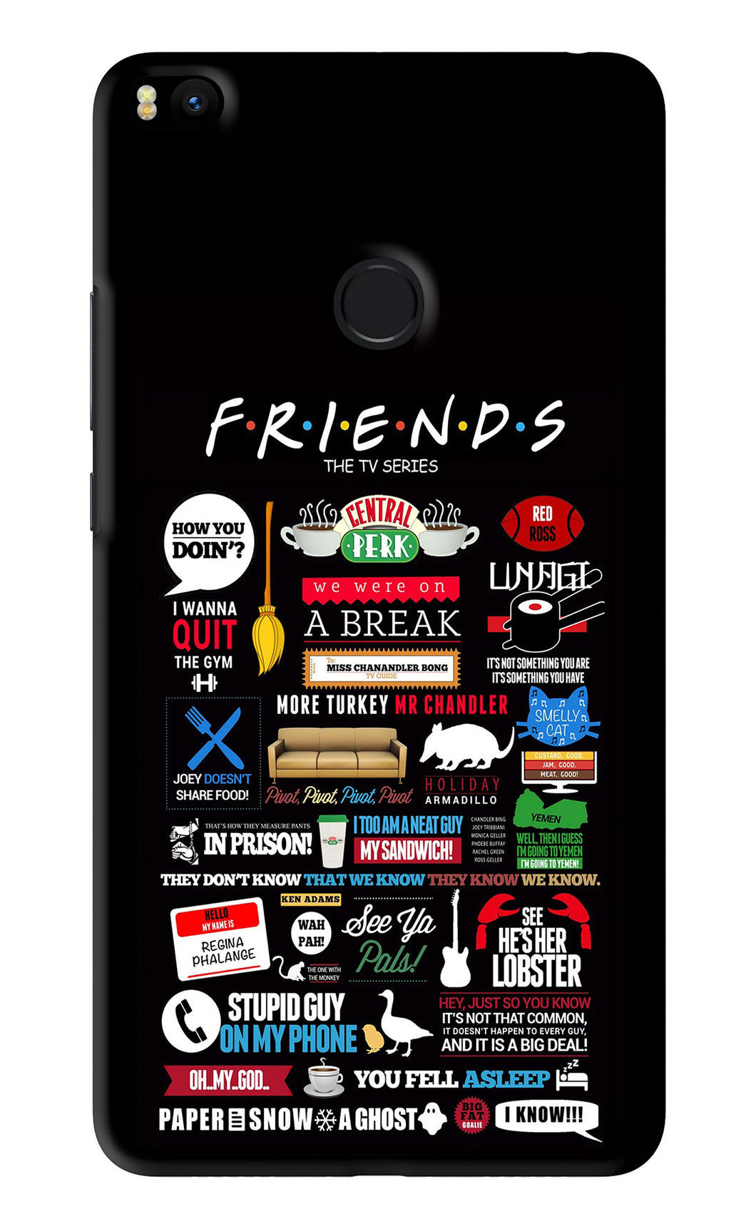 FRIENDS Xiaomi Redmi Mi Max 2 Back Skin Wrap