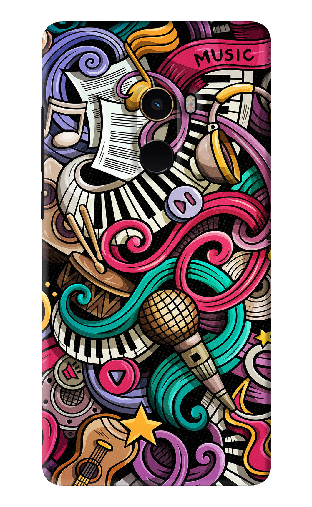 Music Abstract Xiaomi Redmi Mi Mix 2 Back Skin Wrap