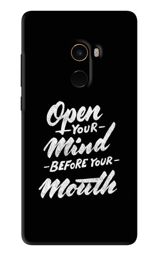Open Your Mind Before Your Mouth Xiaomi Redmi Mi Mix 2 Back Skin Wrap