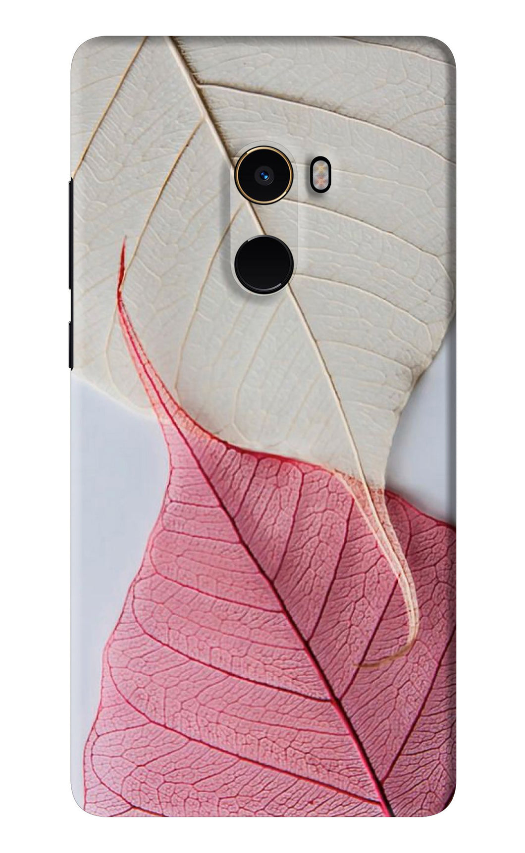 White Pink Leaf Xiaomi Redmi Mi Mix 2 Back Skin Wrap