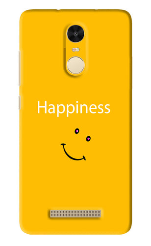 Happiness With Smiley Xiaomi Redmi Note 3 Back Skin Wrap