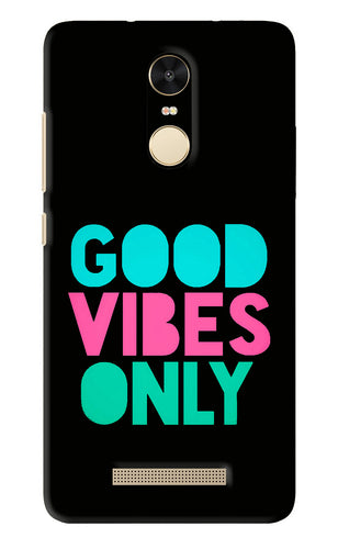 Quote Good Vibes Only Xiaomi Redmi Note 3 Back Skin Wrap