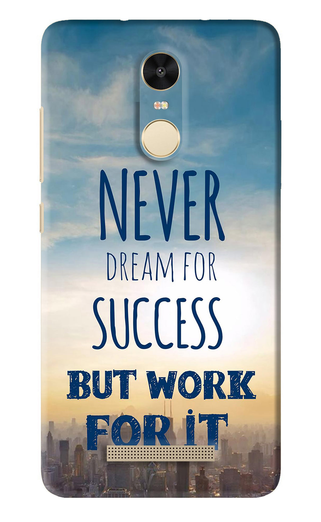 Never Dream For Success But Work For It Xiaomi Redmi Note 3 Back Skin Wrap