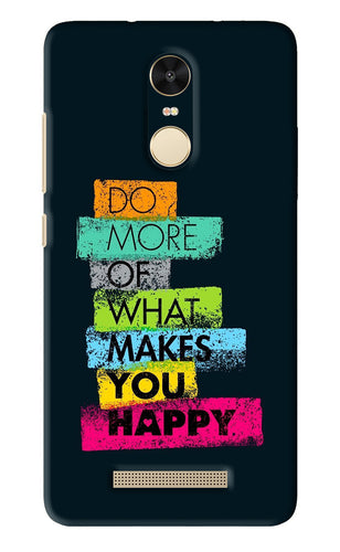 Do More Of What Makes You Happy Xiaomi Redmi Note 3 Back Skin Wrap