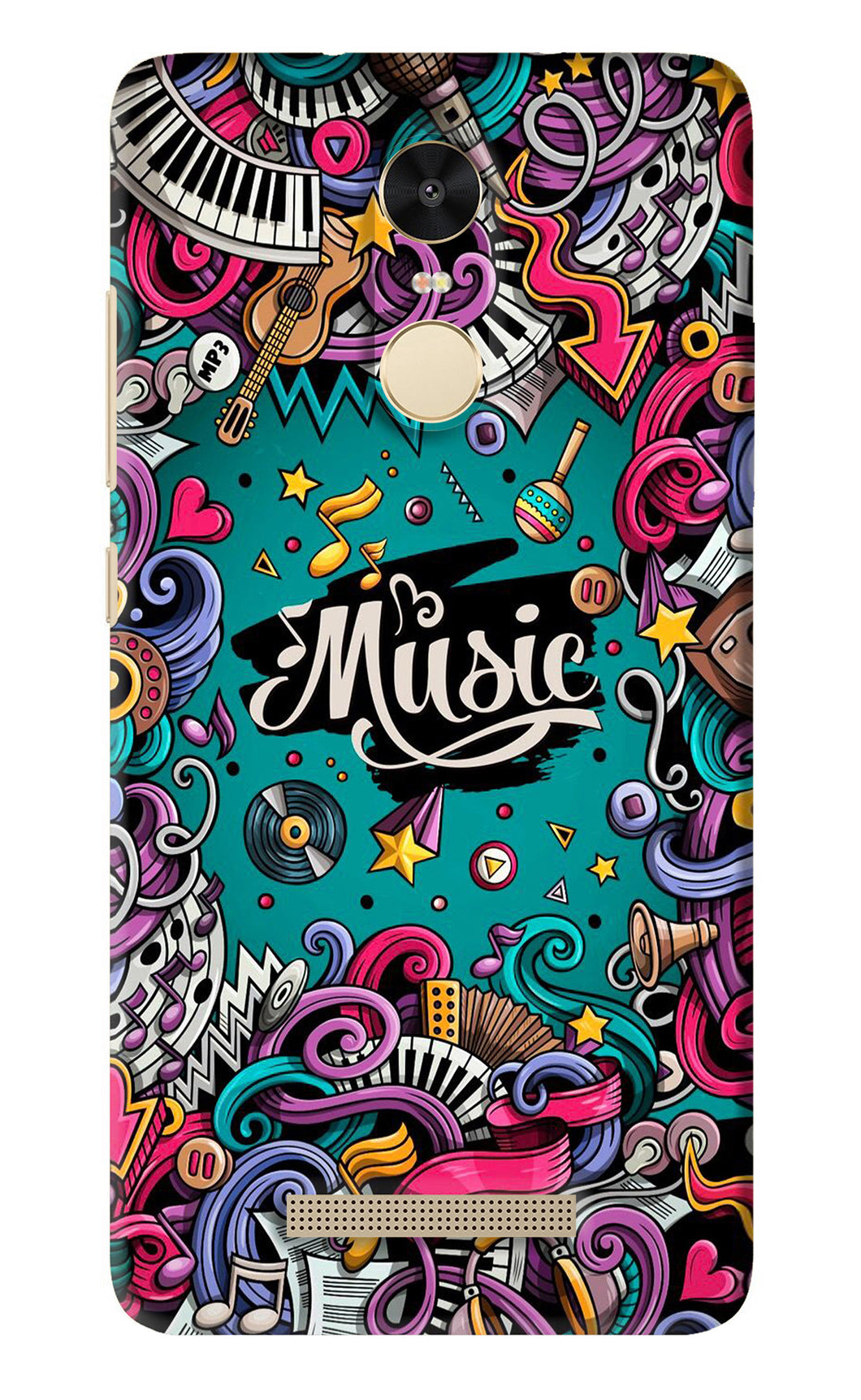 Music Graffiti Xiaomi Redmi Note 3 Back Skin Wrap