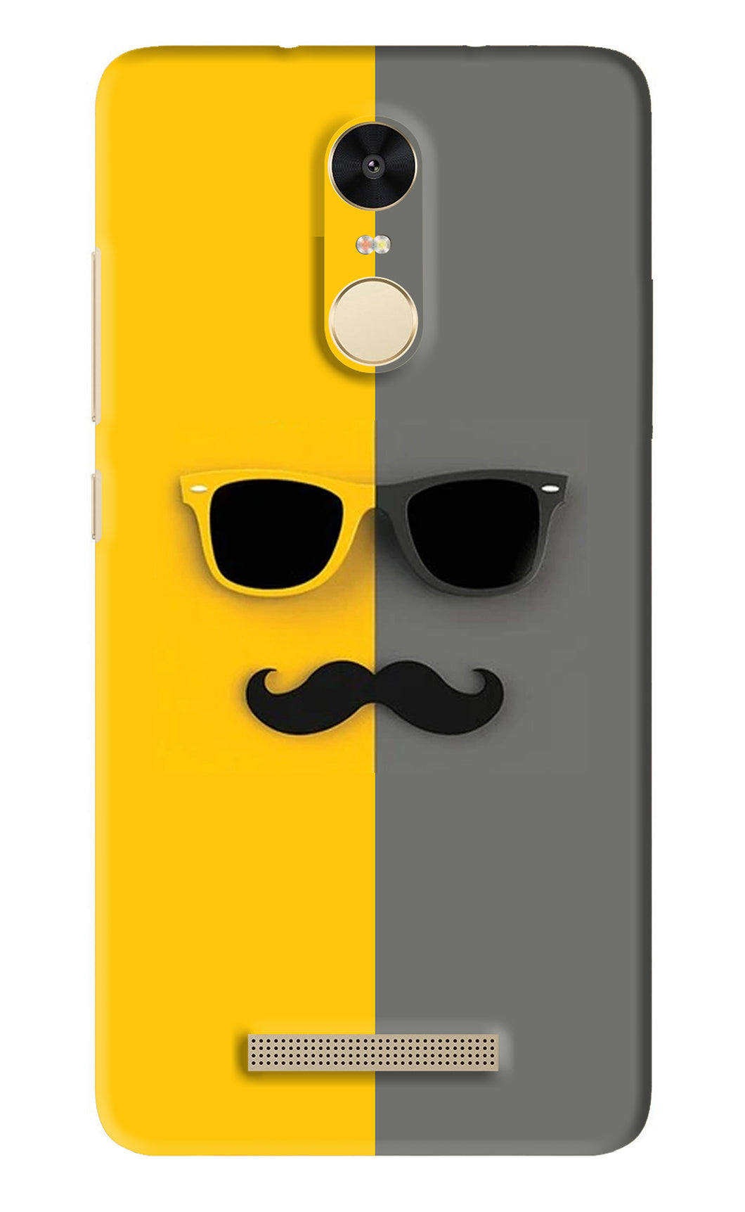 Sunglasses with Mustache Xiaomi Redmi Note 3 Back Skin Wrap