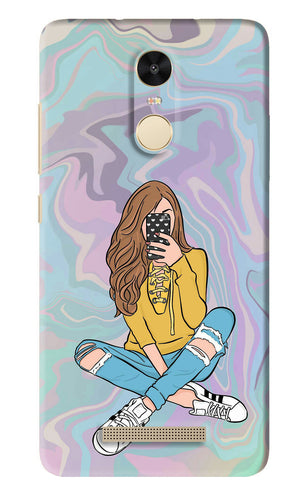 Selfie Girl Xiaomi Redmi Note 3 Back Skin Wrap