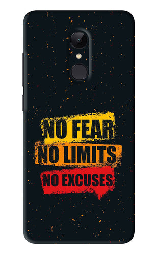 No Fear No Limits No Excuses Xiaomi Redmi Note 4 Back Skin Wrap