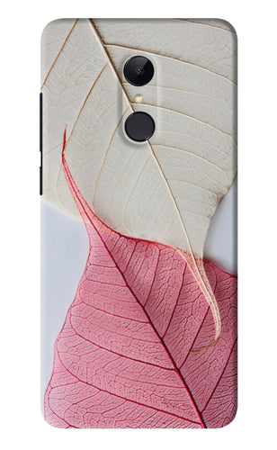 White Pink Leaf Xiaomi Redmi Note 4 Back Skin Wrap