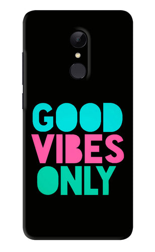 Quote Good Vibes Only Xiaomi Redmi Note 5 Back Skin Wrap