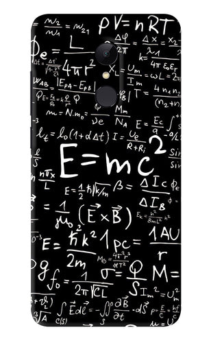 Physics Albert Einstein Formula Xiaomi Redmi Note 5 Back Skin Wrap