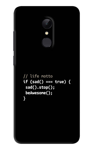 Life Motto Code Xiaomi Redmi Note 5 Back Skin Wrap