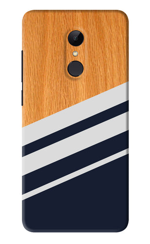Black And White Wooden Xiaomi Redmi Note 5 Back Skin Wrap
