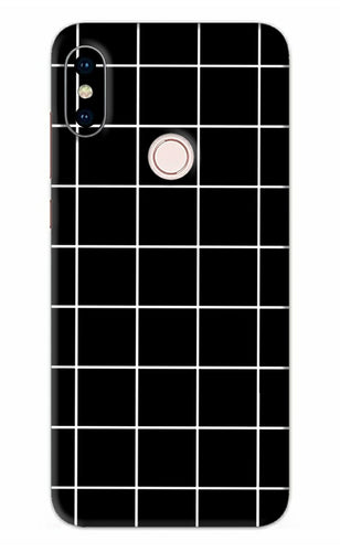 White Grid Xiaomi Redmi Note 5 Pro Back Skin Wrap
