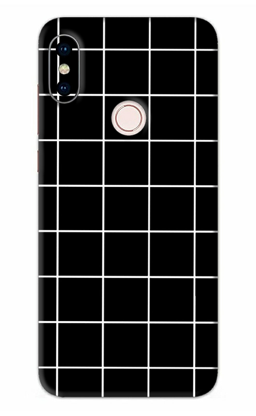 White Grid Xiaomi Redmi Note 5 Pro Back Skin Wrap