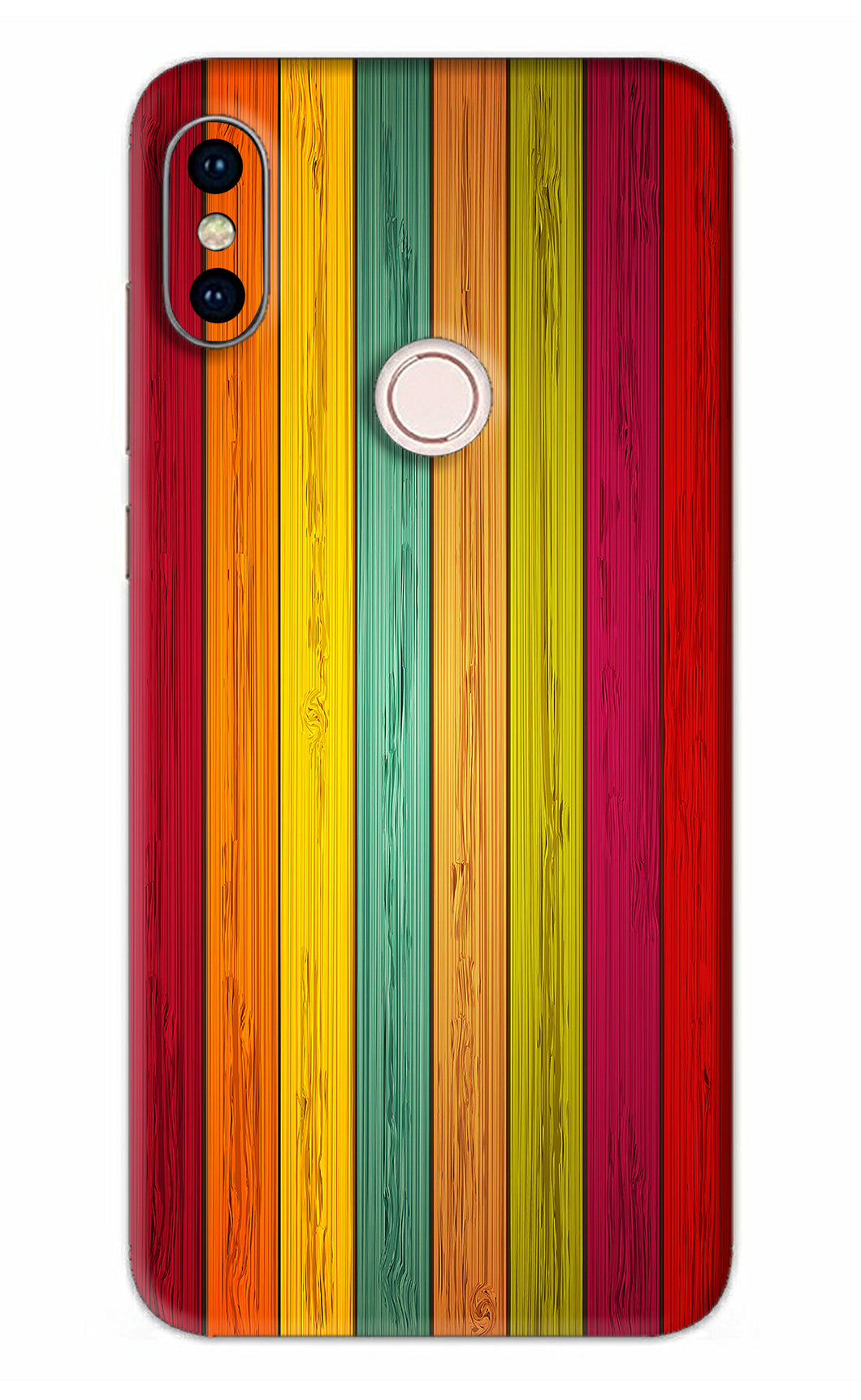 Multicolor Wooden Xiaomi Redmi Note 5 Pro Back Skin Wrap