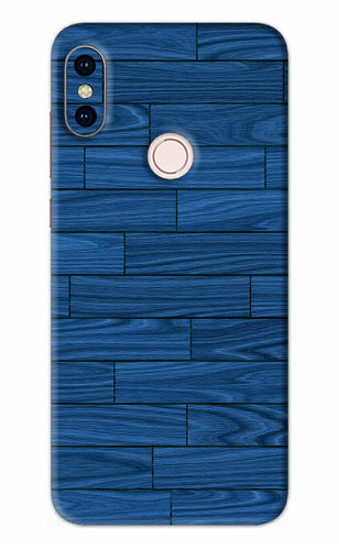 Blue Wooden Texture Xiaomi Redmi Note 5 Pro Back Skin Wrap