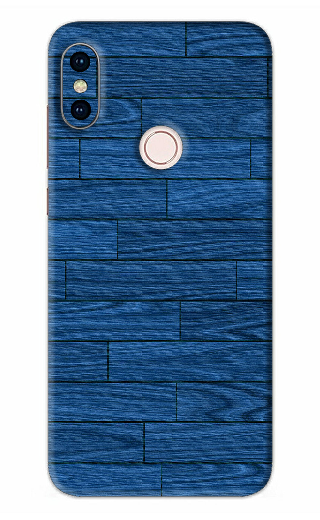 Blue Wooden Texture Xiaomi Redmi Note 5 Pro Back Skin Wrap