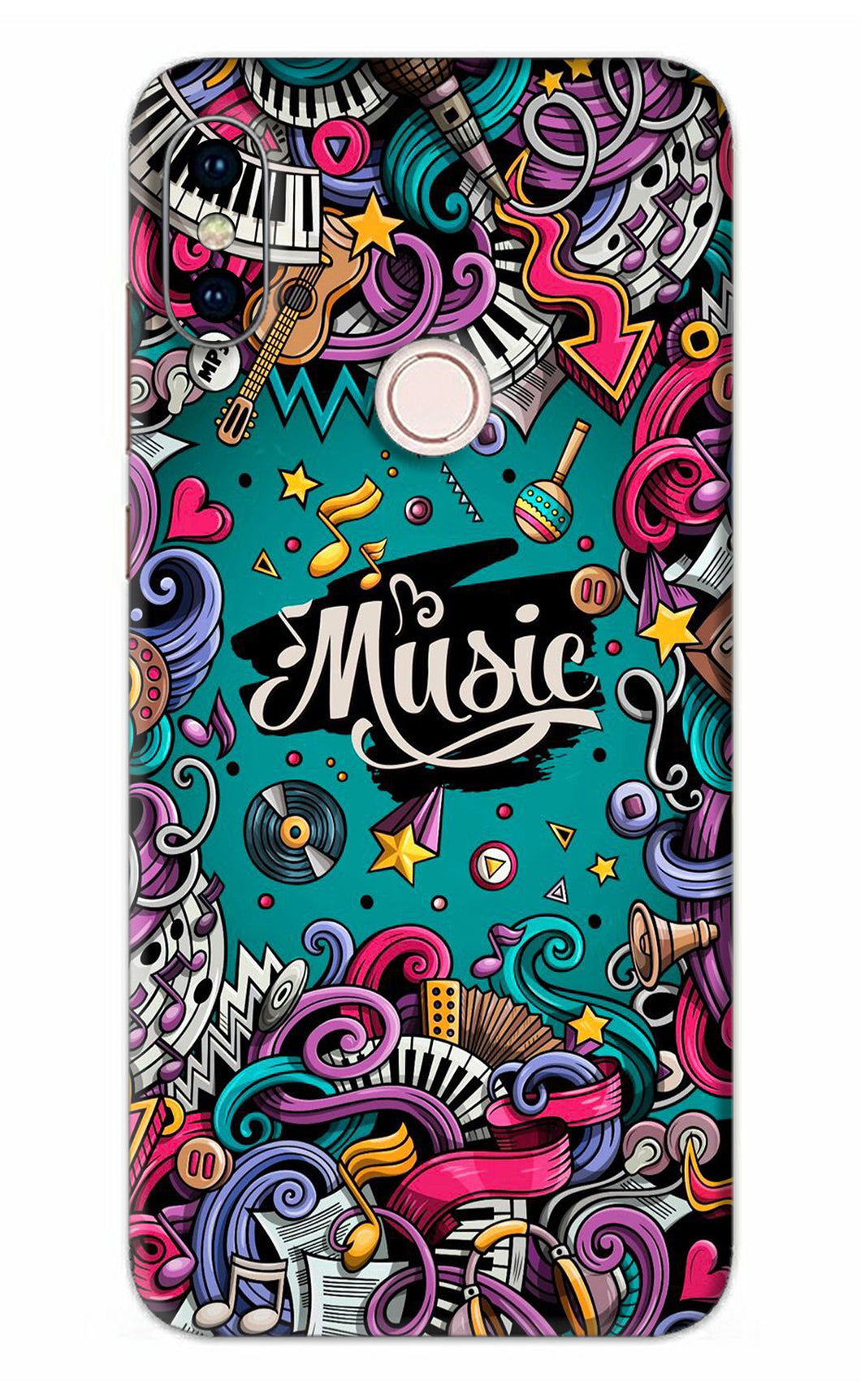 Music Graffiti Xiaomi Redmi Note 5 Pro Back Skin Wrap
