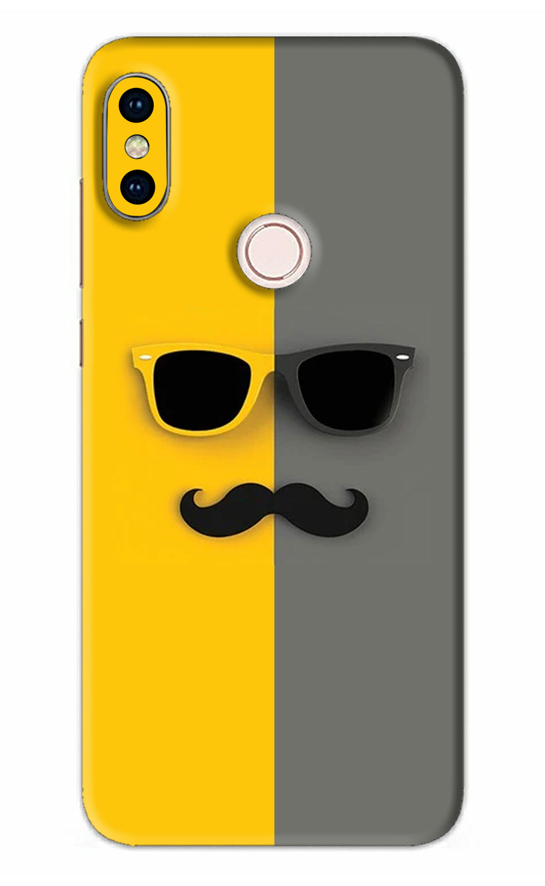 Sunglasses with Mustache Xiaomi Redmi Note 5 Pro Back Skin Wrap