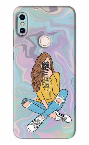 Selfie Girl Xiaomi Redmi Note 5 Pro Back Skin Wrap