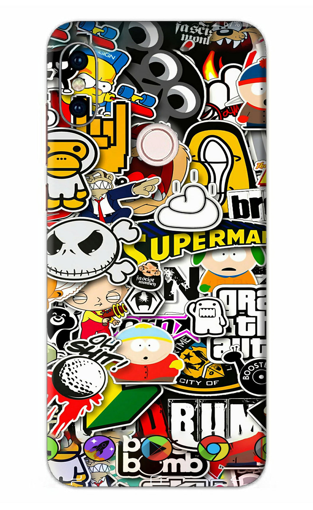 Sticker Bomb Xiaomi Redmi Note 5 Pro Back Skin Wrap