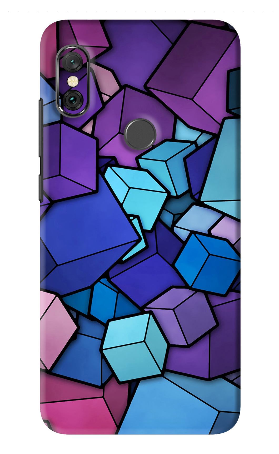 Cubic Abstract Xiaomi Redmi Note 6 Pro Back Skin Wrap