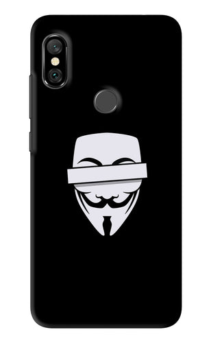 Anonymous Face Xiaomi Redmi Note 6 Pro Back Skin Wrap