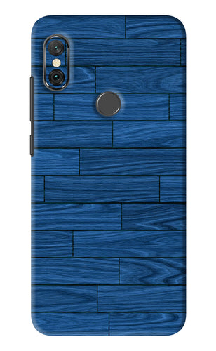 Blue Wooden Texture Xiaomi Redmi Note 6 Pro Back Skin Wrap