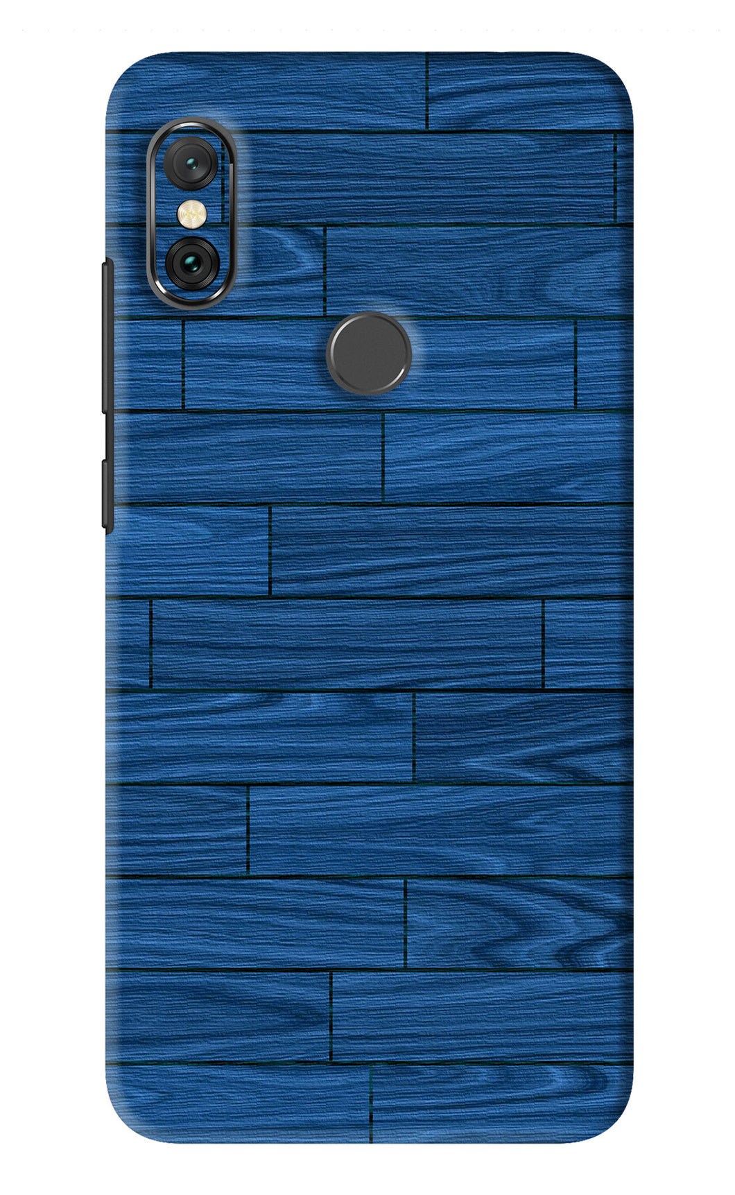 Blue Wooden Texture Xiaomi Redmi Note 6 Pro Back Skin Wrap