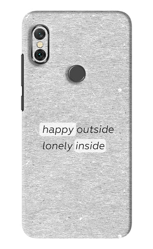 Happy Outside Lonely Inside Xiaomi Redmi Note 6 Pro Back Skin Wrap