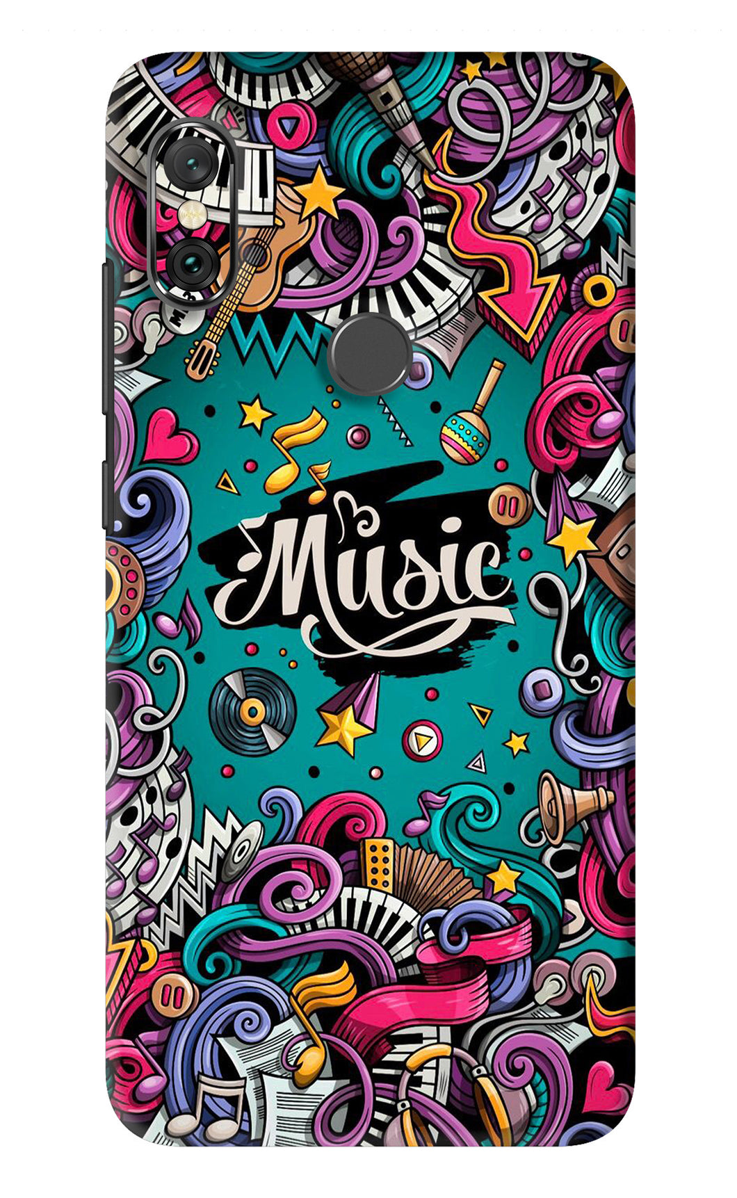 Music Graffiti Xiaomi Redmi Note 6 Pro Back Skin Wrap