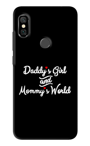 Daddy's Girl and Mommy's World Xiaomi Redmi Note 6 Pro Back Skin Wrap