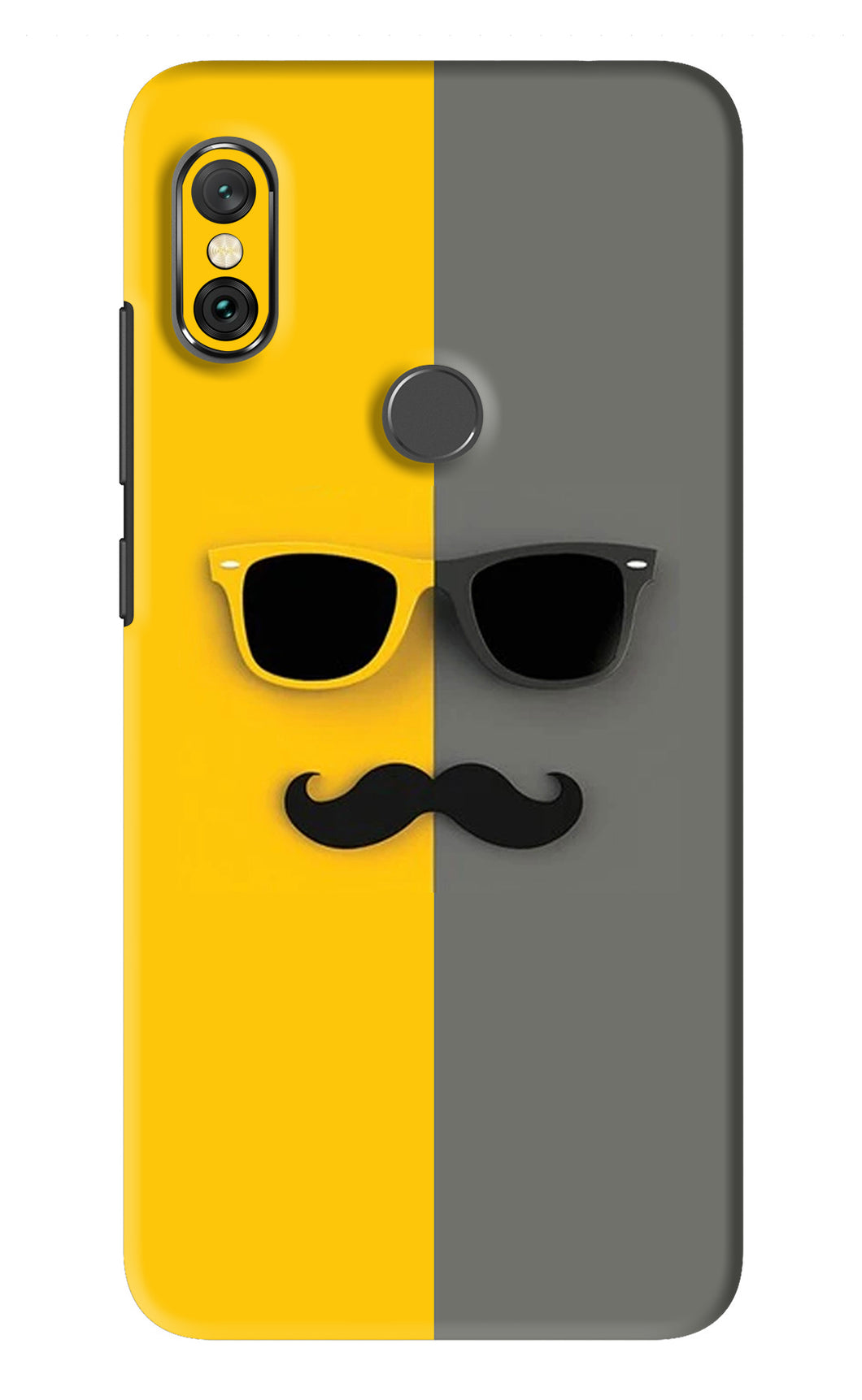 Sunglasses with Mustache Xiaomi Redmi Note 6 Pro Back Skin Wrap