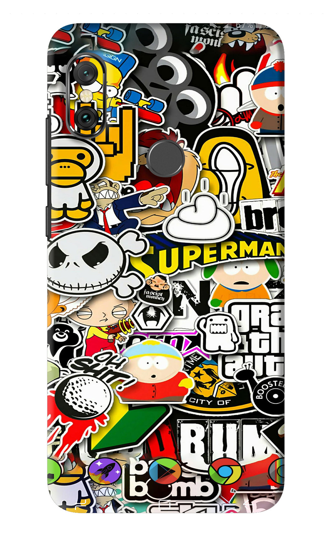 Sticker Bomb Xiaomi Redmi Note 6 Pro Back Skin Wrap