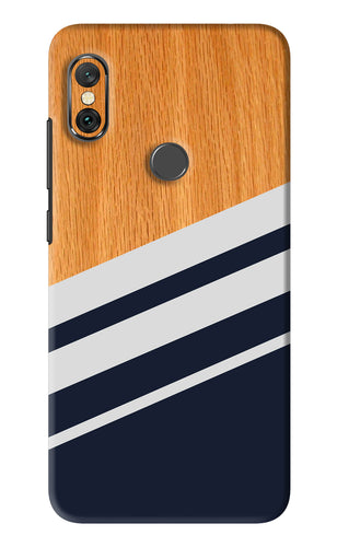 Black And White Wooden Xiaomi Redmi Note 6 Pro Back Skin Wrap