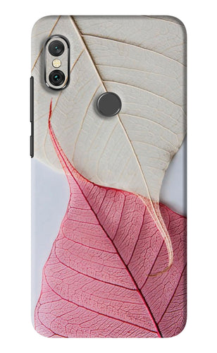 White Pink Leaf Xiaomi Redmi Note 6 Pro Back Skin Wrap