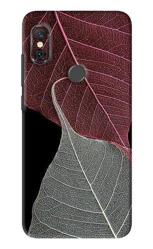 Leaf Pattern Xiaomi Redmi Note 6 Pro Back Skin Wrap