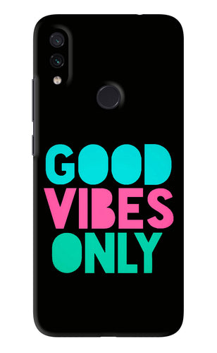 Quote Good Vibes Only Xiaomi Redmi Note 7 Back Skin Wrap