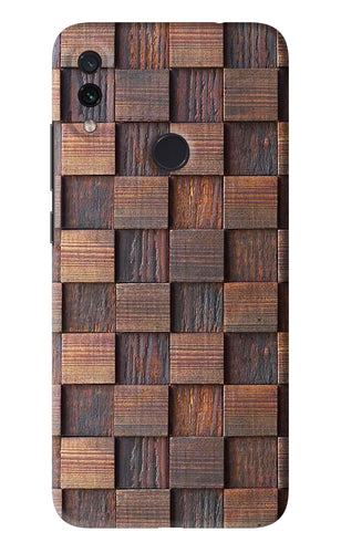 Wooden Cube Design Xiaomi Redmi Note 7 Back Skin Wrap