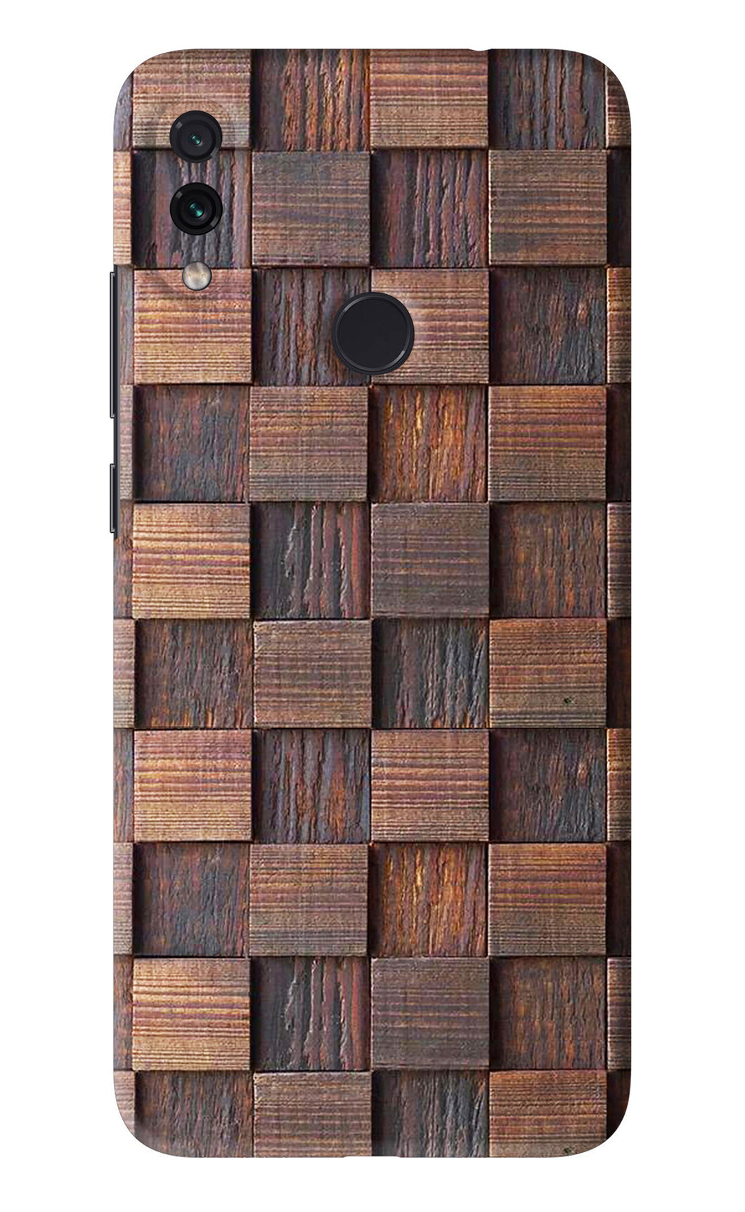 Wooden Cube Design Xiaomi Redmi Note 7 Back Skin Wrap