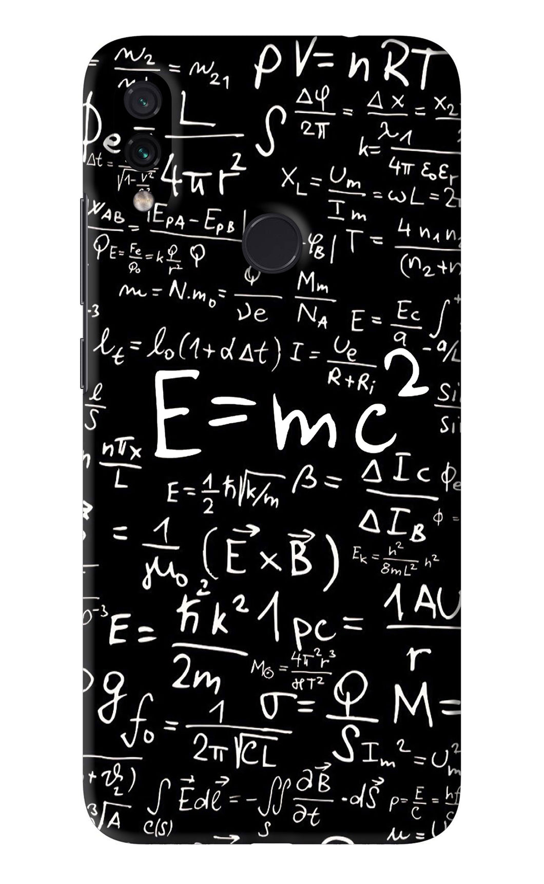 Physics Albert Einstein Formula Xiaomi Redmi Note 7 Back Skin Wrap