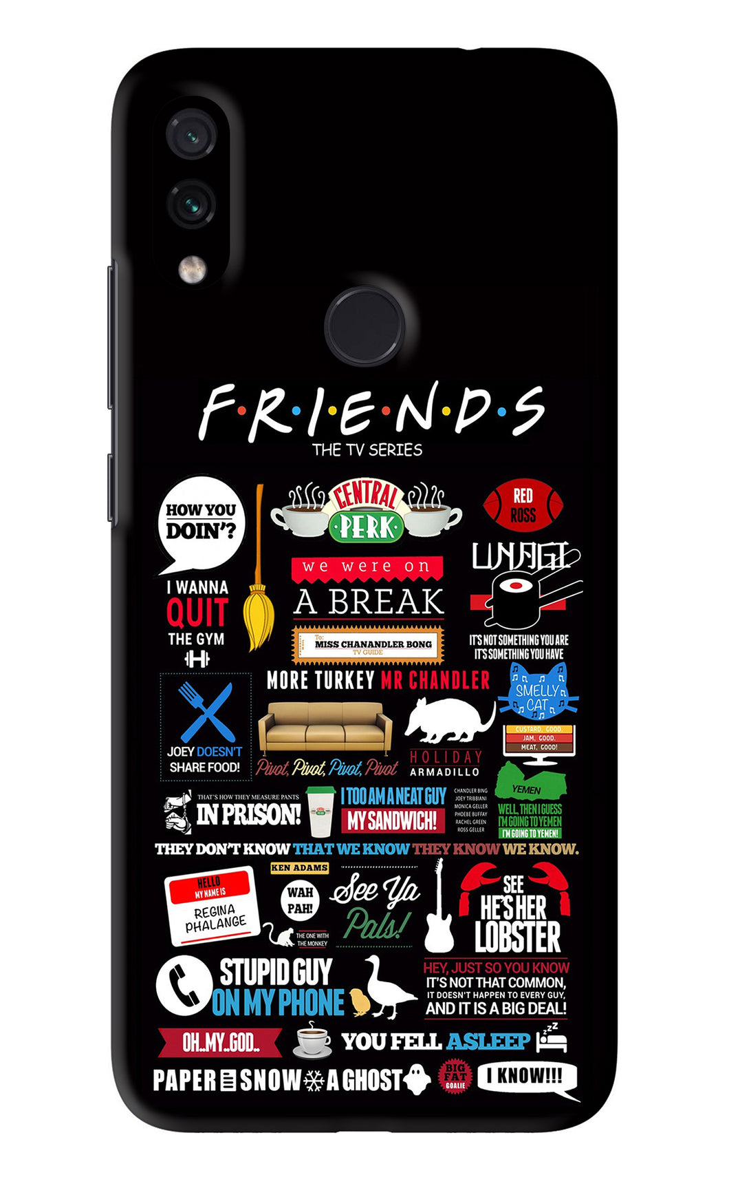 FRIENDS Xiaomi Redmi Note 7 Back Skin Wrap